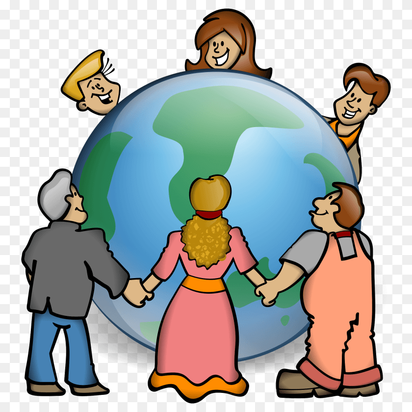 People Holding Hand Around A Globe Clipart, Person, Baby, Astronomy, Outer Space Sticker PNG