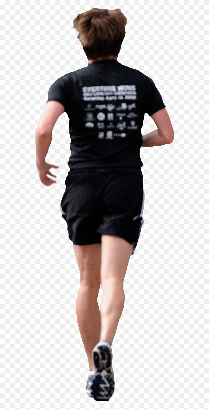 564x1583 People Run Running Man Back, Clothing, Apparel, Person HD PNG Download