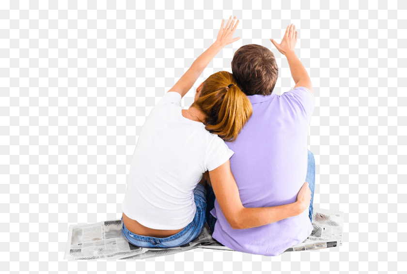 582x506 People Sitting Back Couple Sitting Together, Person, Blonde, Woman HD PNG Download