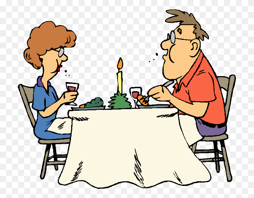 723x593 People Sitting Cliparts Cartoon Old Couple In A Restaurant, Person, Human, Candle HD PNG Download