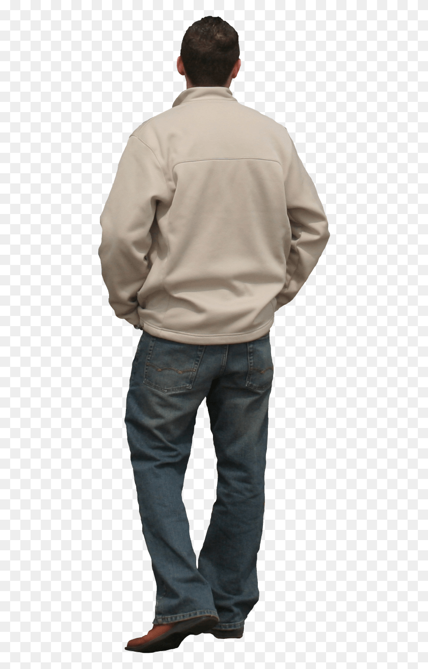 458x1253 People Standing Back Person From Behind, Pants, Clothing, Apparel HD PNG Download