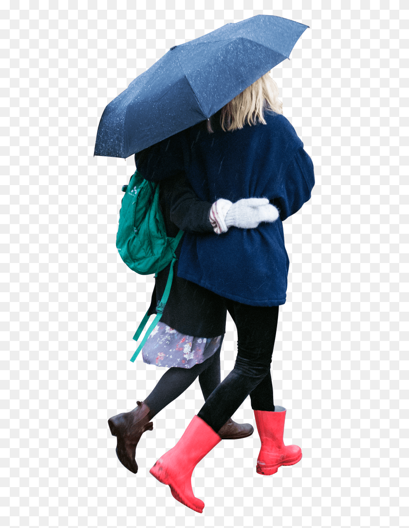 455x1024 People Walking 384695 People In The Rain, Clothing, Apparel, Person HD PNG Download