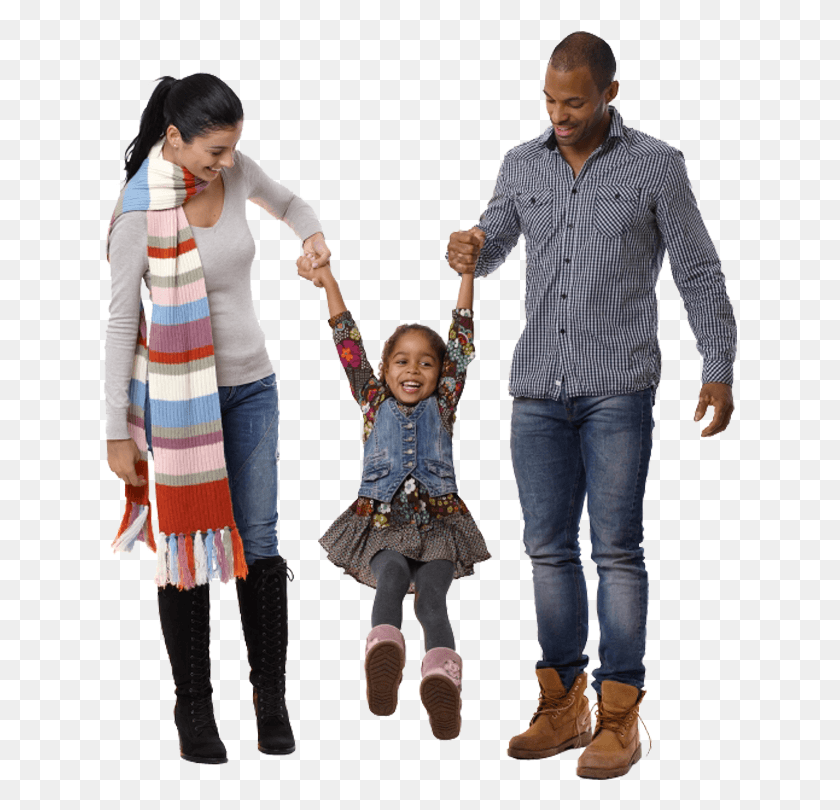 635x750 People Walking Family, Person, Human, Shoe HD PNG Download