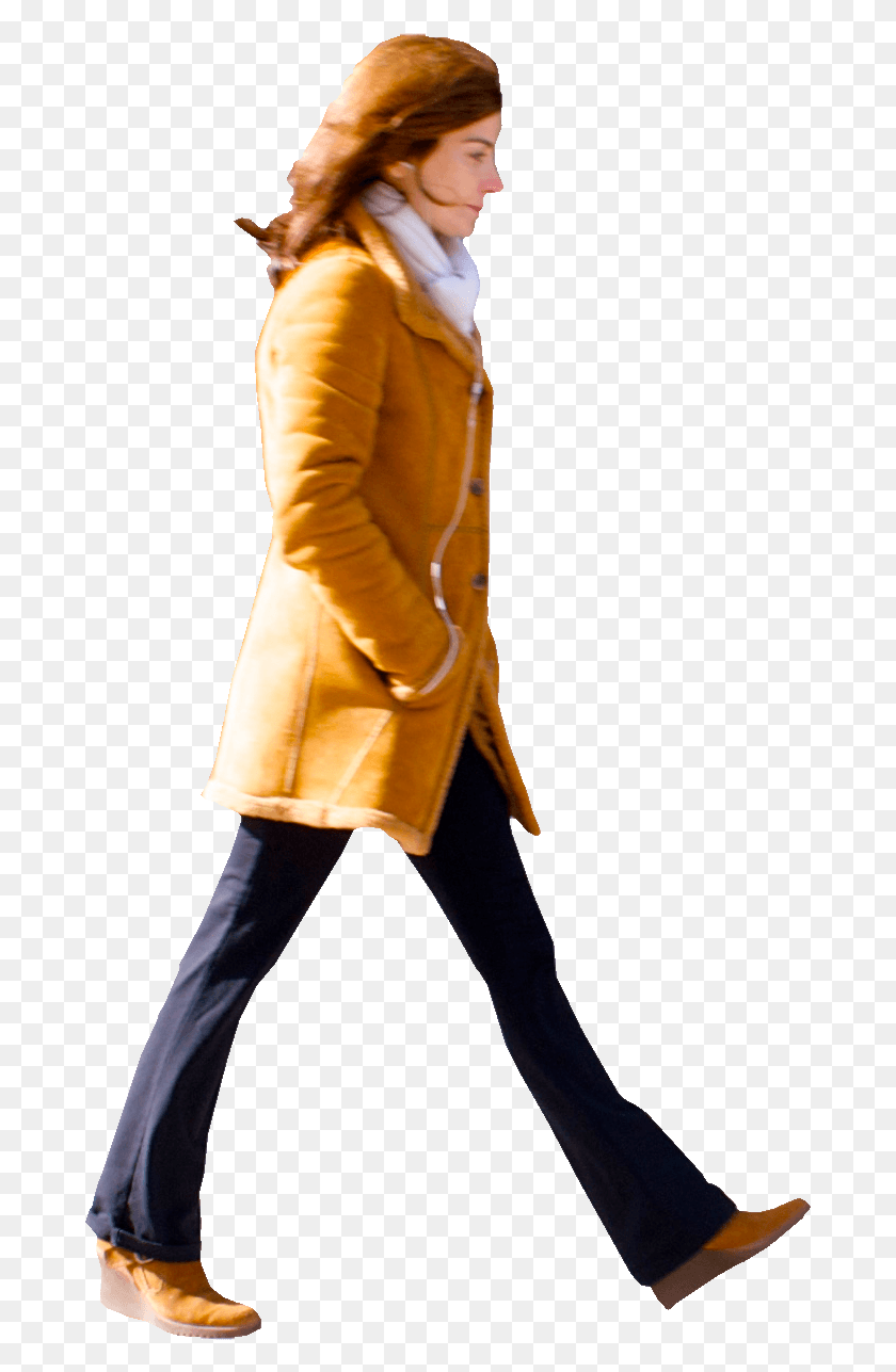 683x1227 People Walking Images Cut Out People Walking, Clothing, Apparel, Coat HD PNG Download