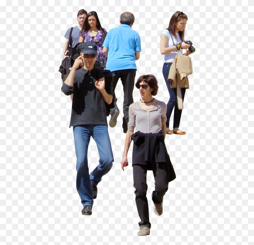 455x750 People Walking Towards People Climbing Steps, Clothing, Person, Shoe HD PNG Download