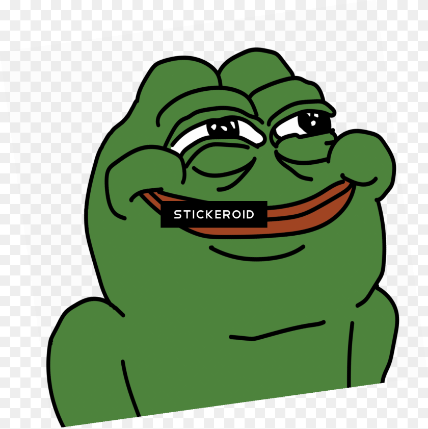 1444x1445 Pepe, Person, Face, Head, Green Transparent PNG