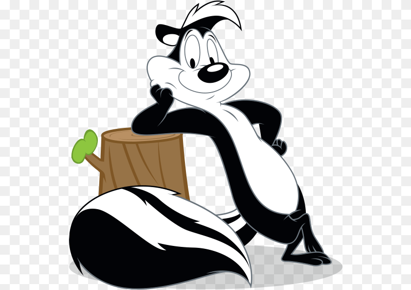 560x592 Pepe Le Pew Oscars, Cartoon, Stencil, Book, Comics Sticker PNG