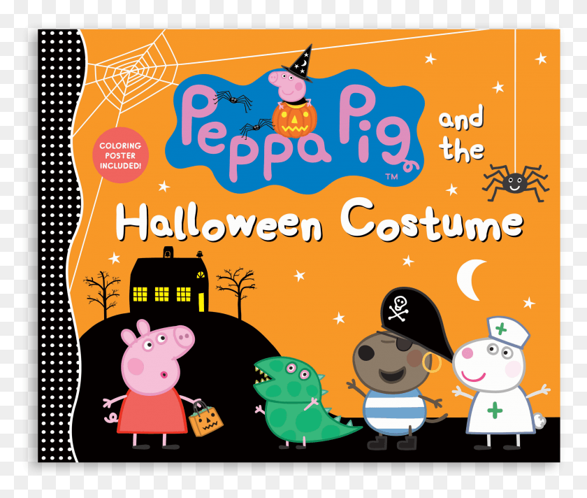 2510x2101 Descargar Png / Peppa Pig Y El Disfraz De Halloween, Texto, Publicidad, Cartel Hd Png