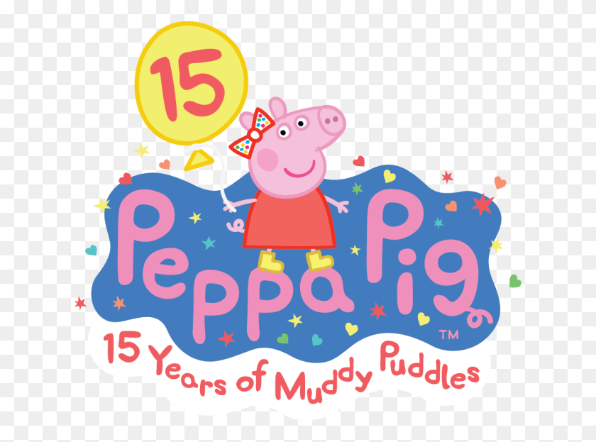 630x563 Peppa Pig Turns 15 Peppa Pig Cinema 2019, Text, Number, Symbol HD PNG Download