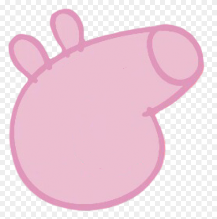 862x872 Peppapig Peppa Pig39s Head Without Her Eyes Amp Mouth Peppa Pig, Pig, Mammal, Animal HD PNG Download