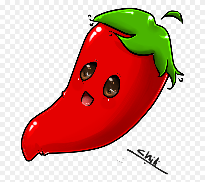 674x687 Pepper Clipart Hot Tamale Cute Chili, Plant, Vegetable, Food HD PNG Download