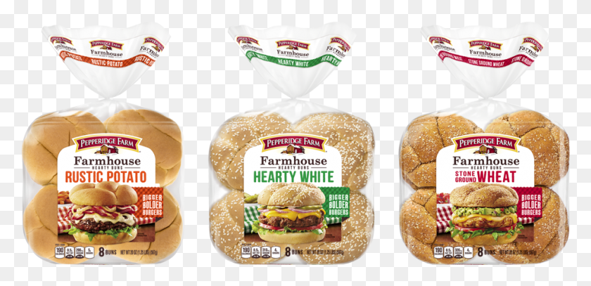 953x424 Pepperidge Farm Launches New Farmhouse Hearty Buns Junk Food, Burger, Food, Bread HD PNG Download