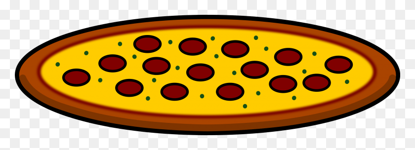 2400x751 Pizza De Pepperoni Png / Pizza De Champiñones Hd Png