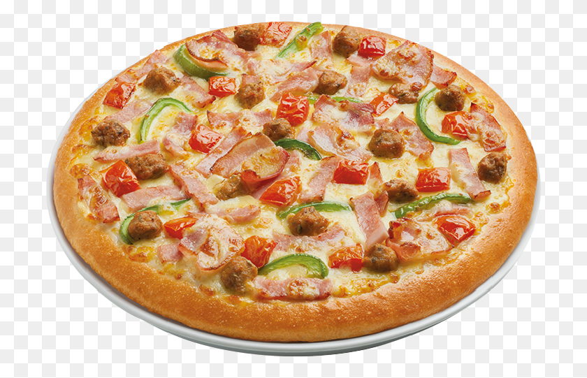 708x481 Pepperoni Pizza Thp Cm, Food, Dish, Meal HD PNG Download