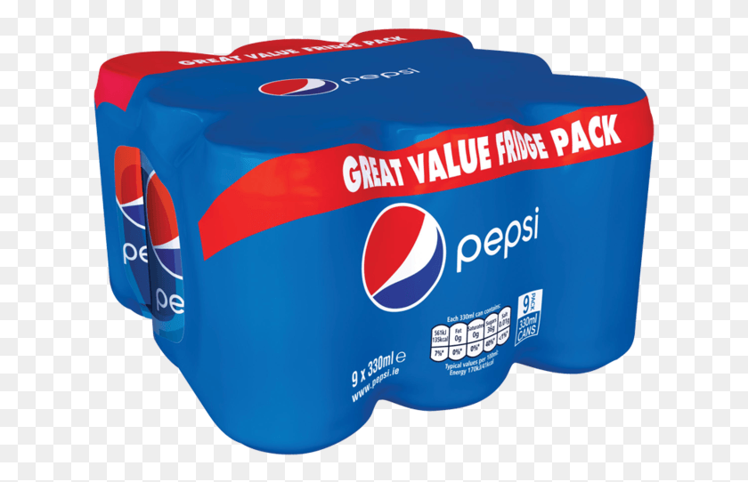 631x482 Pepsi Can Pack 9x330ml Box, Diaper, Soda, Beverage HD PNG Download