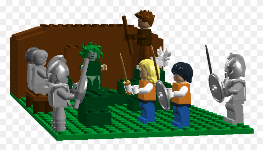799x431 Percy Jackson Medusa S Lair Lego Percy Jackson, Building, Outdoors, Nature HD PNG Download