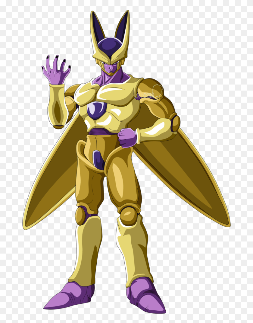 695x1010 Perfect Cell Golden Form Cell Do Dragon Ball, Juguete, Caballero Hd Png