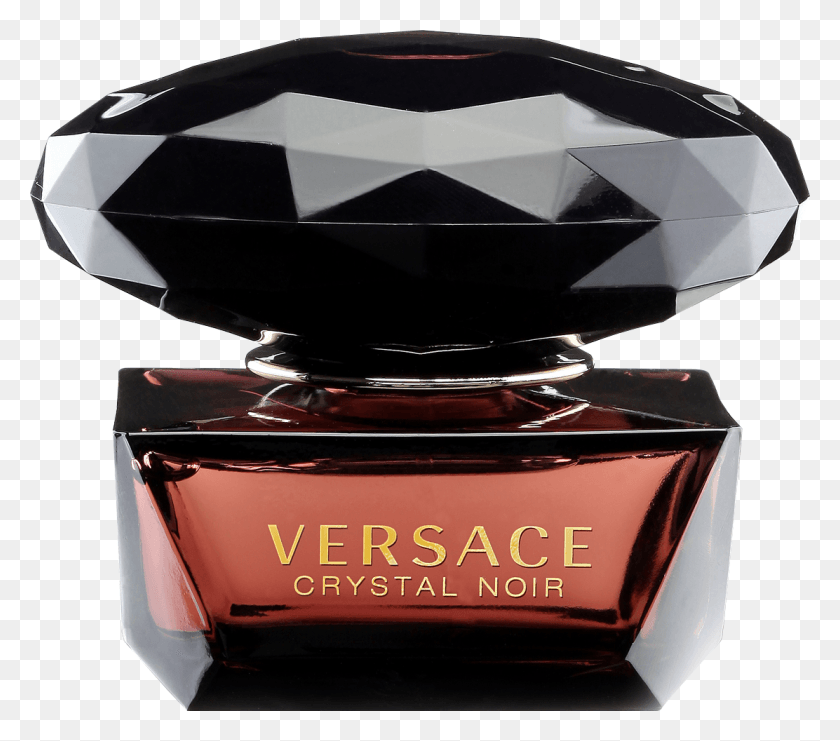 1112x971 Perfume Free Versace Crystal Noir Edt, Bottle, Box, Ink Bottle HD PNG Download