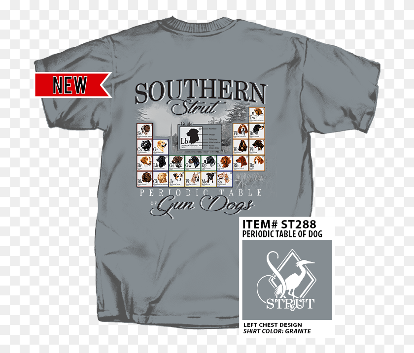 706x657 Periodic Table Of Gun Dogs T Shirt Southern Strut T Shirt, Clothing, Apparel, T-shirt HD PNG Download