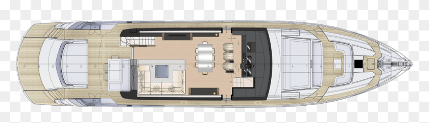 945x221 Pershing 9x Main Deck Inflatable Boat, Floor Plan, Diagram, Plan HD PNG Download