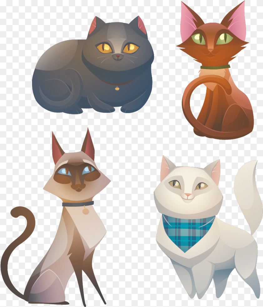871x1018 Persian Cat Kitten Pet Sitting Cartoon Cat Face Character Design, Animal, Mammal, Adult, Person Sticker PNG