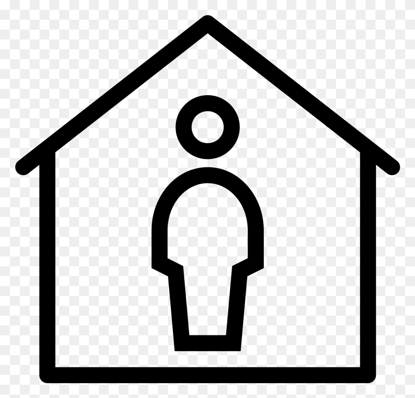 1526x1462 Person At Home Icon Clinics Clip Art Black And White, Gray, World Of Warcraft HD PNG Download