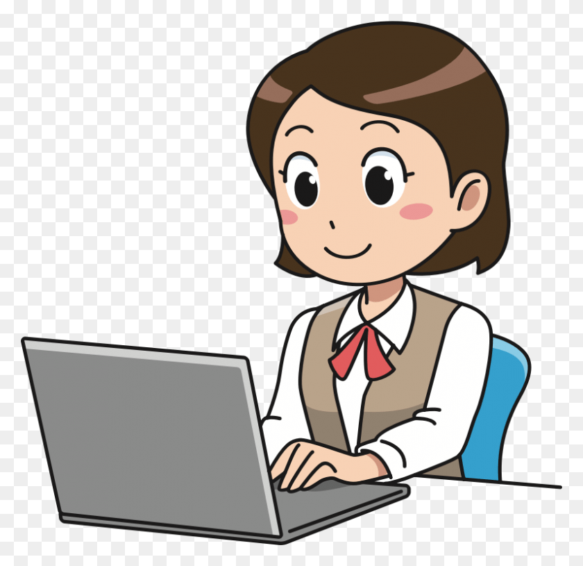 796x771 Person Doing Homework Girl With Laptop Clipart, Pc, Computer, Electronics HD PNG Download