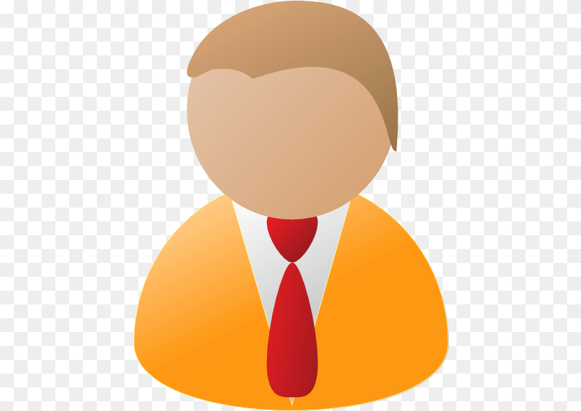 Person Icon Orange Vector Icon Orang, Accessories, Formal Wear, Necktie, Tie Clipart PNG