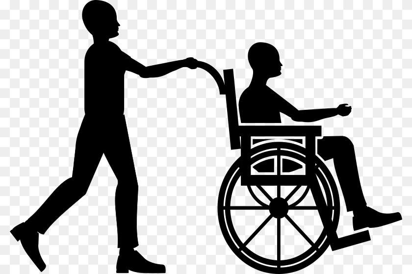 800x559 Person In Wheelchair Clipart Person In Wheelchair Clipart, Gray Sticker PNG