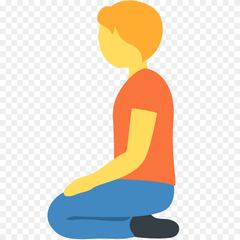 1920x1920 Person Kneeling Emoji Clipart, Sitting Sticker PNG