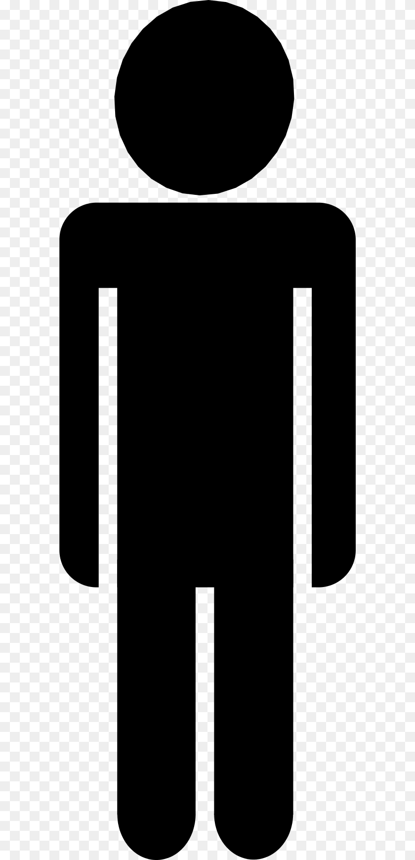 600x1739 Person Outline Man Silhouette, Gray Clipart PNG