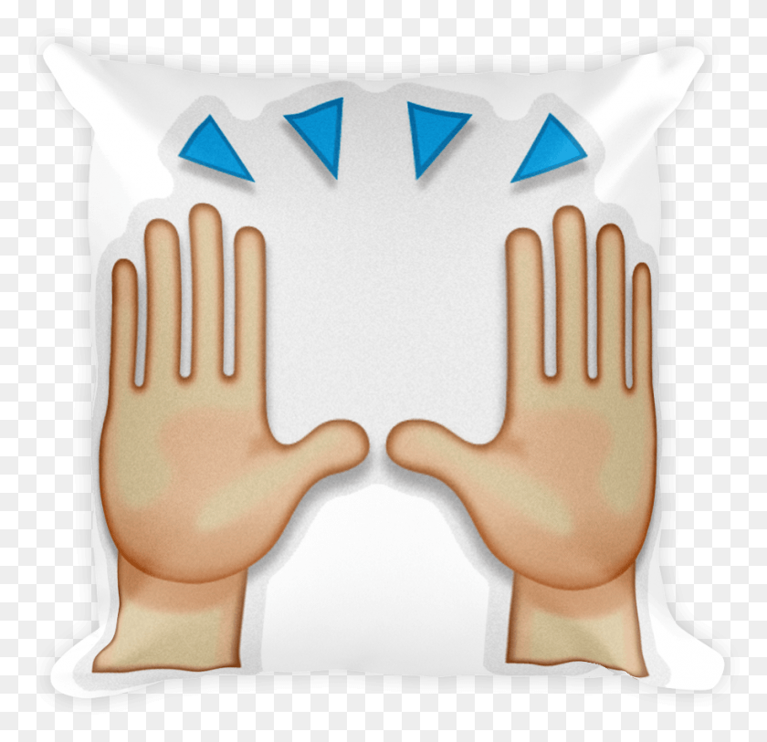 913x882 Person Raising Both Hands In Celebration Praise Hands Emoji, Pillow, Cushion, Human HD PNG Download