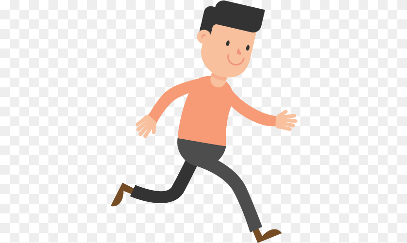 387x501 Person Running Cartoon, Photography, Baby, Yoga, Fitness Sticker PNG