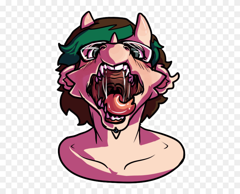 472x620 Personal Telegram Sticker 3 Open Mouth Cartoon, Mouth, Lip HD PNG Download