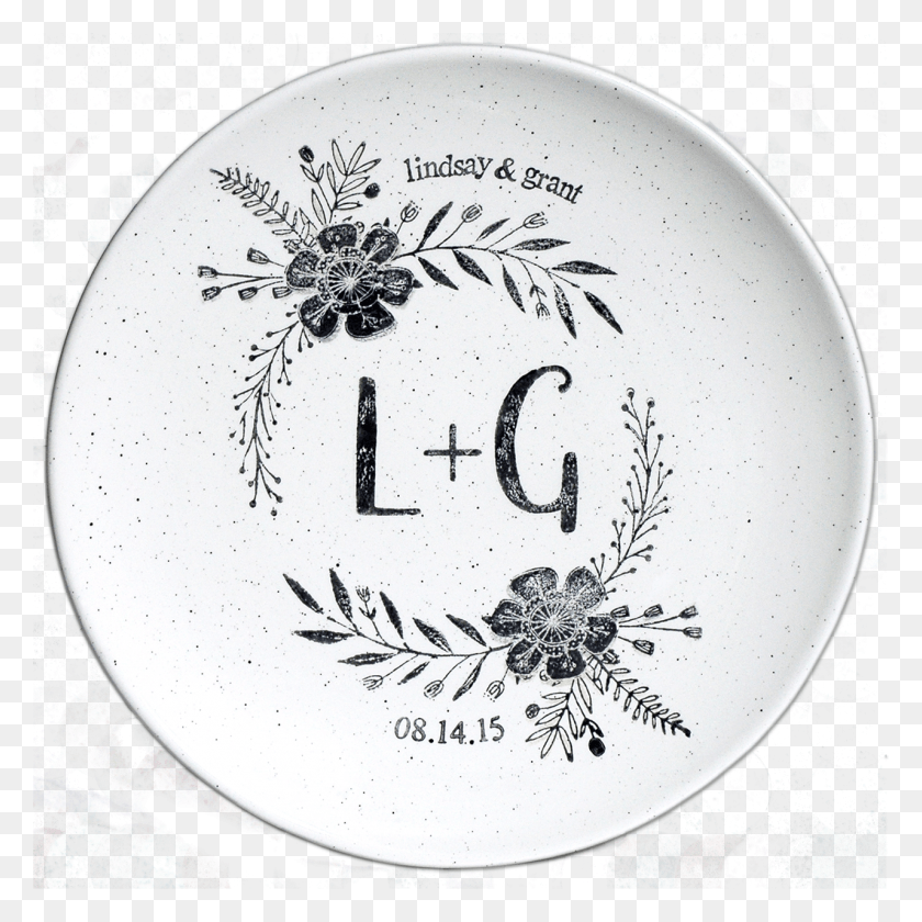 1280x1280 Personalized Anniversary Plate With Flower Design With Kurt Cobain, Light, Spider, Invertebrate HD PNG Download