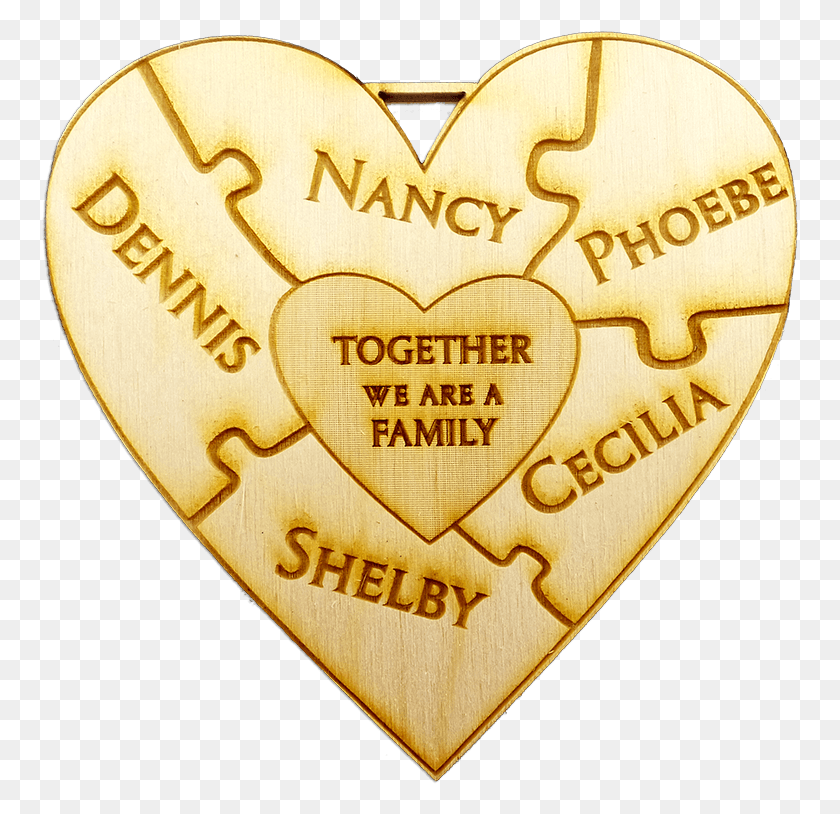 757x754 Personalized Family Christmas Ornaments Heart, Plectrum HD PNG Download