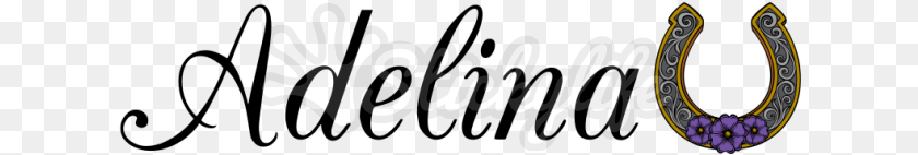 625x142 Personalized Horseshoe Decal Adele PNG