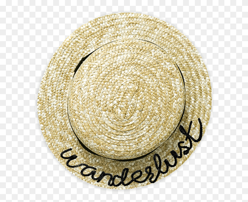 616x627 Personalized Journey Boater Adult Straw Hat Circle, Rug, Symbol, Logo HD PNG Download