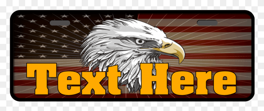 865x327 Personalized License Plate Bald Eagle, Bird, Animal, Eagle HD PNG Download