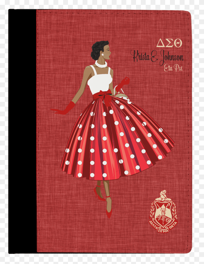 1218x1608 Personalized Padfolio Notebook Delta Sigma Theta Sorority Gifts, Texture, Polka Dot, Person HD PNG Download