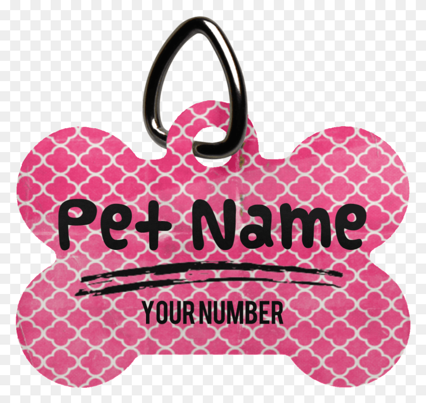 1146x1081 Personalized Pink Moroccan Dog Bone Pet Tag So Paulo Zoo, Text, Heart HD PNG Download