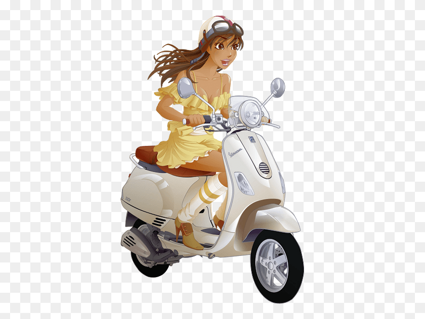 365x572 Personnages Illustration Individu Personne Gens Clipart, Scooter, Vehicle, Transportation HD PNG Download