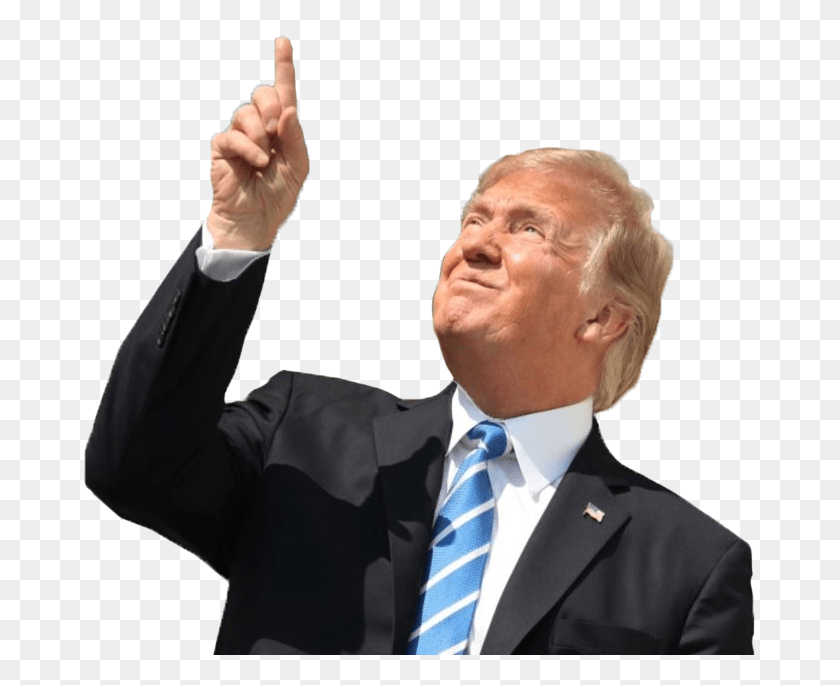 673x625 Persontrump Trump Looking At Sun, Tie, Accessories, Suit HD PNG Download