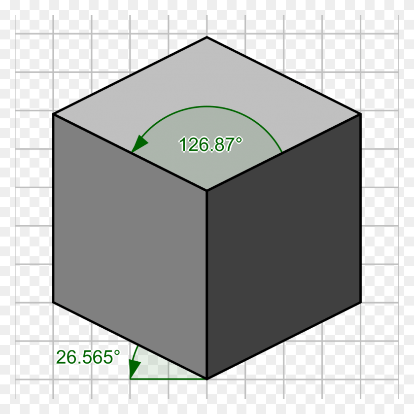 1024x1024 Perspective Dimetrique Cube Gris Proyeccion Cavalier, Mailbox, Letterbox, Plot Descargar Hd Png