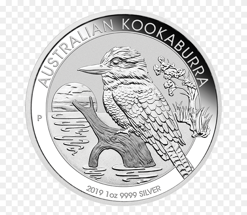 671x670 Descargar Png Perth Mint 2019 Kookaburra Silver Coin 2019 Kookaburra Silver Coin, Níquel, Dinero, Pájaro Hd Png
