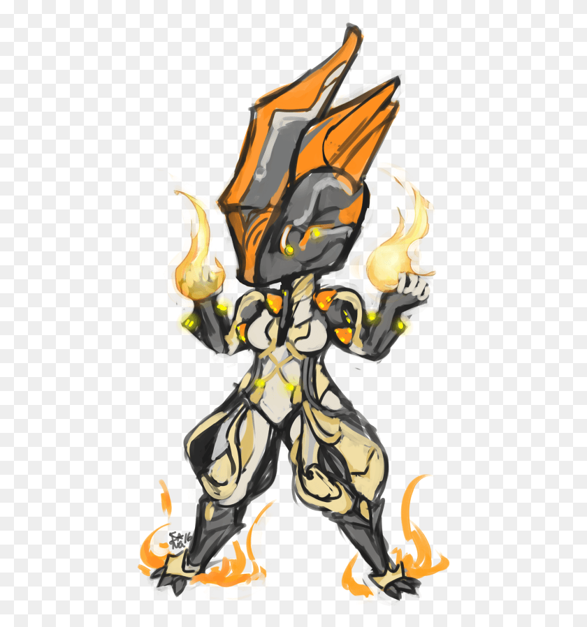 449x838 Perverted Weeaboo Swan Maybe Ember From Warframe Illustration, Modern Art, Fire HD PNG Download