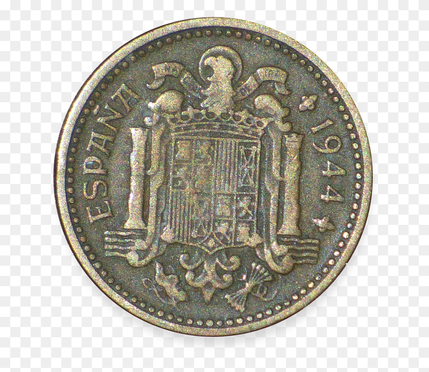 663x668 Descargar Png Peseta Aguila España Franco Imagen Moneda, Alfombra, Dinero, Dime Hd Png