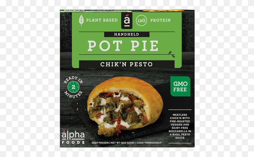 450x459 Pesto Alpha Foods Pot Pie, Pizza, Food, Advertisement HD PNG Download