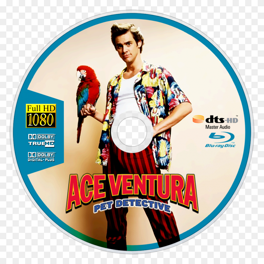 1000x1000 Pet Detective Bluray Disc Image Ace Ventura Pet Detective Art, Disk, Person, Human HD PNG Download