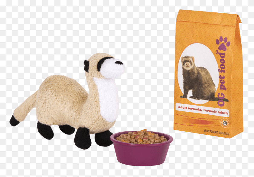 1717x1157 Pet Ferret With Food Bowl Our Generation Pet Ferret Set, Book, Bird, Animal HD PNG Download